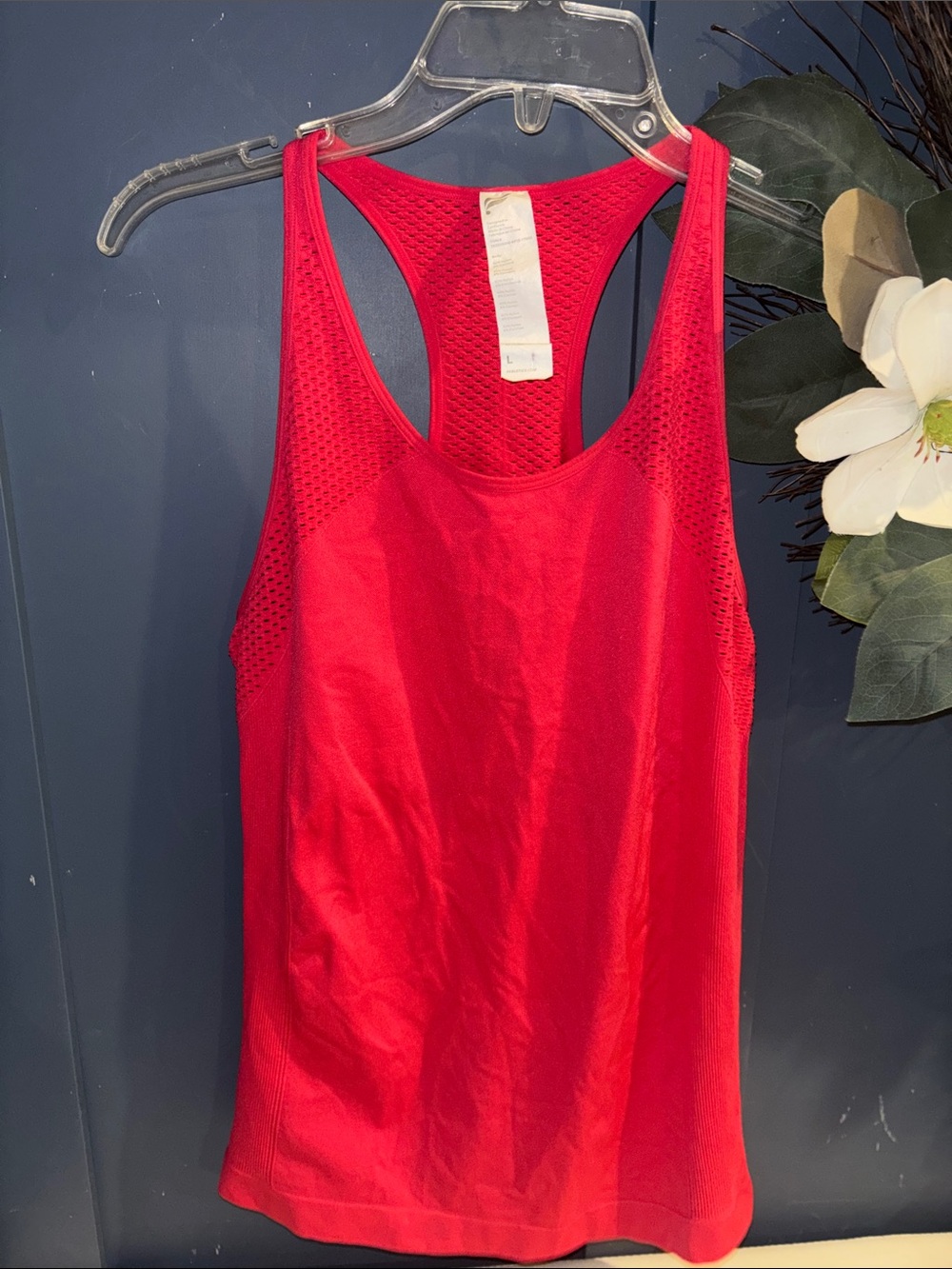 Fabletics Bright Pink/Red Racerback Athletic Tank
